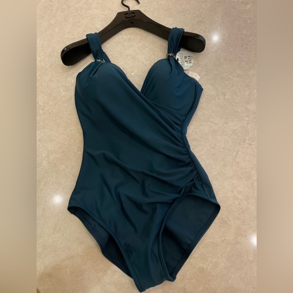 NEW Miraclesuit Razzle Dazzle Siren One-Piece Swimsuit Size 10 - Picture 2 of 12